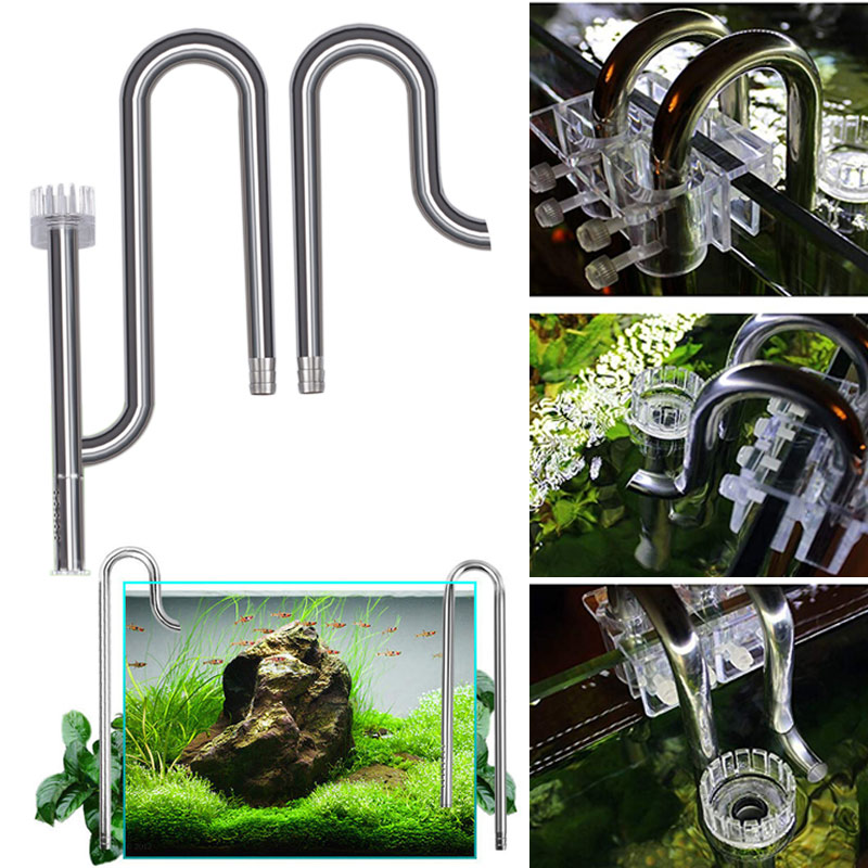 Marine Aquarium Overflow - Aço inoxidável Inflow Outflow Filtro para