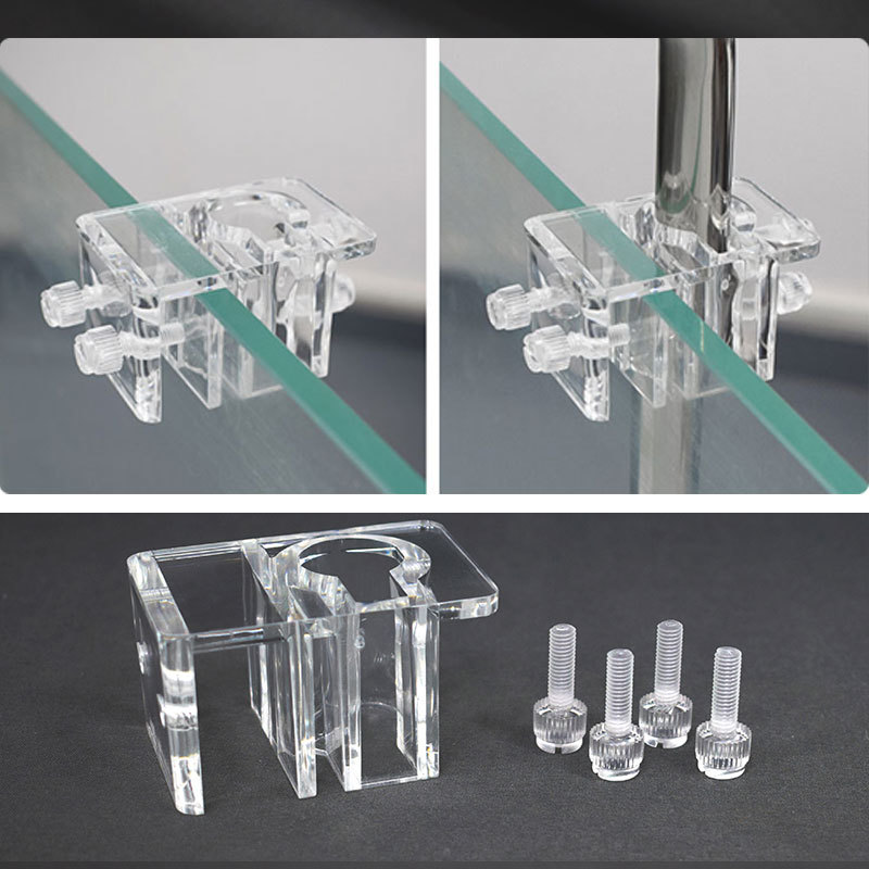 Marine Aquarium Overflow - Acrílico Water Pipe Grampos para Fish